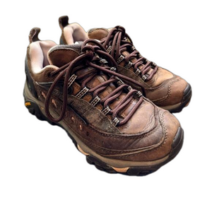 Merrell Continuum Vibram brown leather hiking shoes. Size 6